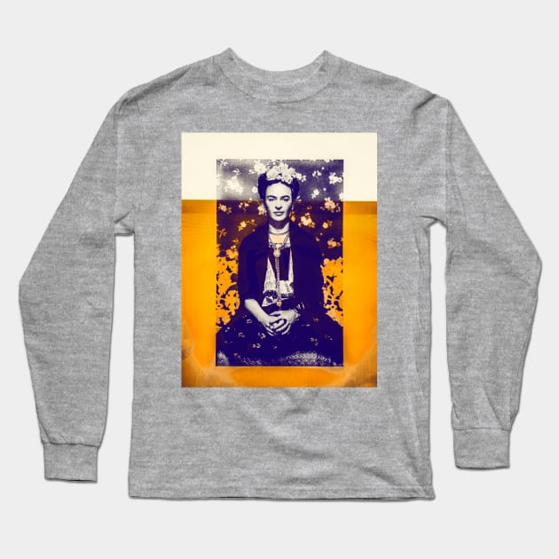 Frida Kahlo Long Sleeve T-Shirt by Kat Evans